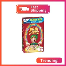 Lucky Charms Gluten Free Cereal with Marshmallows, Kids Breakfast Cereal, Made w