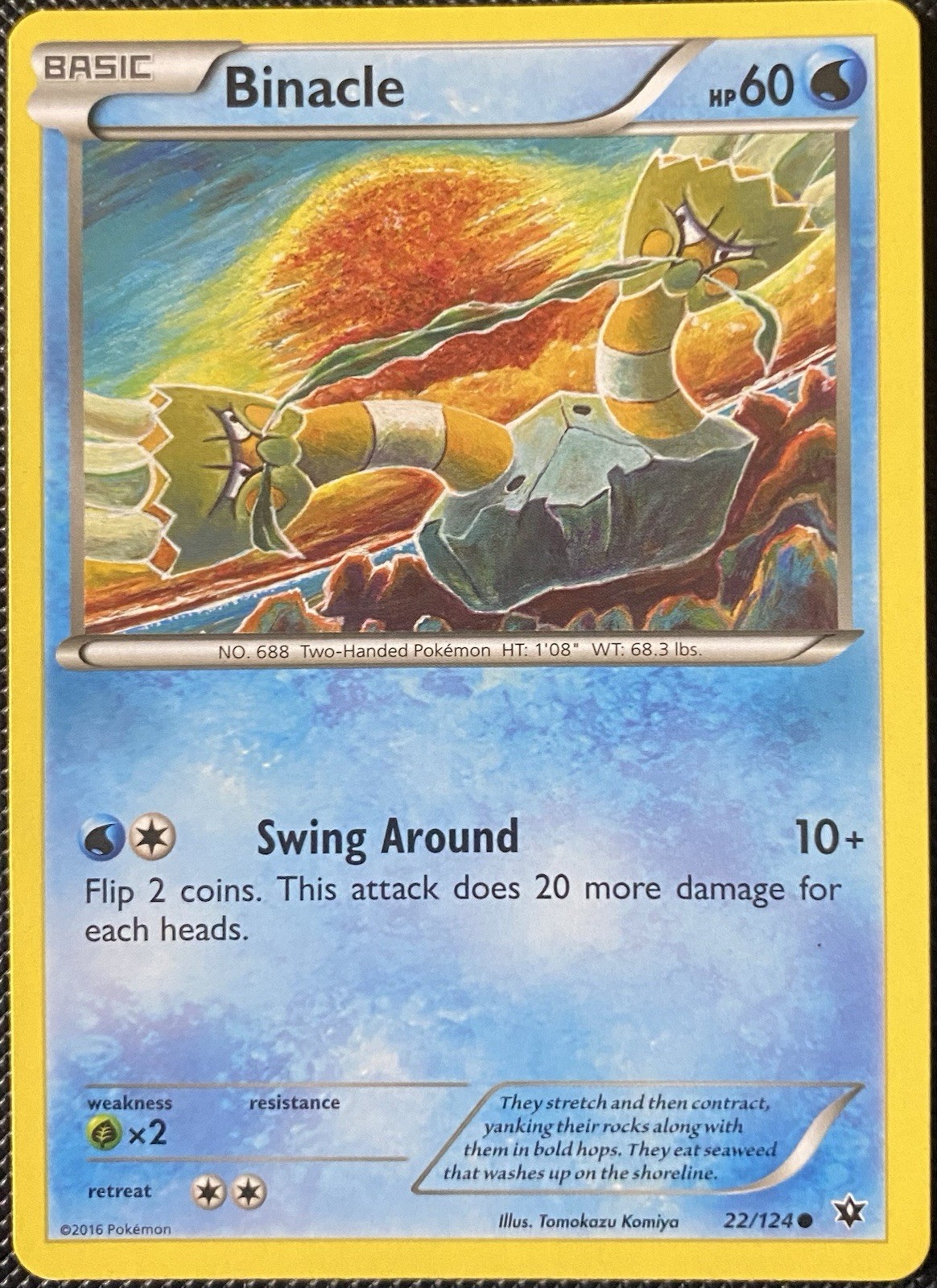 Binacle 22/124 Fates Collide Regular Komiya - Pokémon