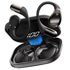 Open Ear Earbuds, Non-In-Ear Comfortable Earhook Wireless Earbuds with Bluetoo