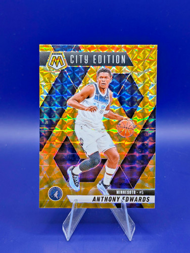 Panini Mosaic 2024-25 Anthony Edwards City Edition Yellow Reactive Prizm #279