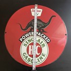 VINTAGE SINCLAIR DINO HC GASOLINE OIL PORCELAIN SIGN — photo 5