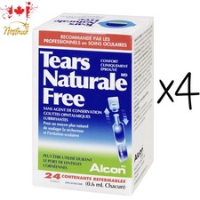 4 x Alcon Tears Naturale Free Eye Drops 0.6ml - Fresh Stock - Canada