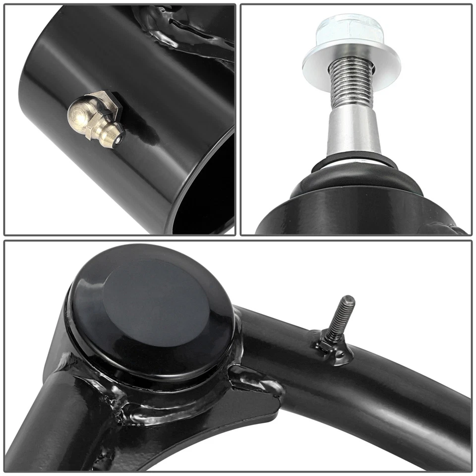 Braços de controle superiores dianteiros de aço preto elevador 4WD 2-4" Toyota Tacoma 2005-2024 - Imagem 3 de 4