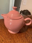 Vintage Homer Laughlin Fiesta Teapot Rose Pink Lid Damage
