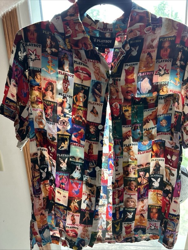 Playboy Shirt Vintage Centerfold Magazine Covers 70s - 90s Pacsun Mens Small