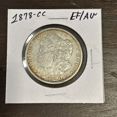 1878-CC S$1 MORGAN SILVER ONE DOLLAR ☆ EF/AU ☆ Carson City ☆ Subtle Toning