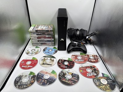 Microsoft Xbox 360 S 320GB Console + Controller, 22 Games, & Cords - Tested  