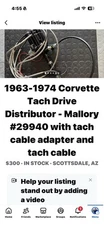 1963-74 Chevy Tach Drive Distributor - Mallory #29940 with tach cable adapter