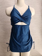 Nwt Cupshe Womens Tankini Top Swimsuit Size L Color Jade