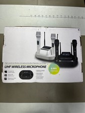 Rechargeable Handheld Wireless Microphone System, UHF Dual Professional Cordless