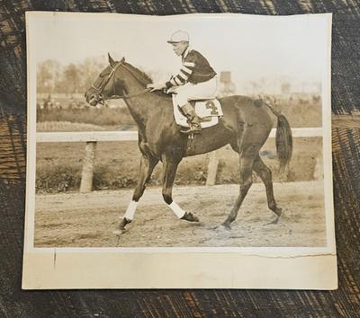 #ad Vintage 1937 38 Photo of War Admiral and Charley Kurtsinger Possibly C.C. Cook $49.99