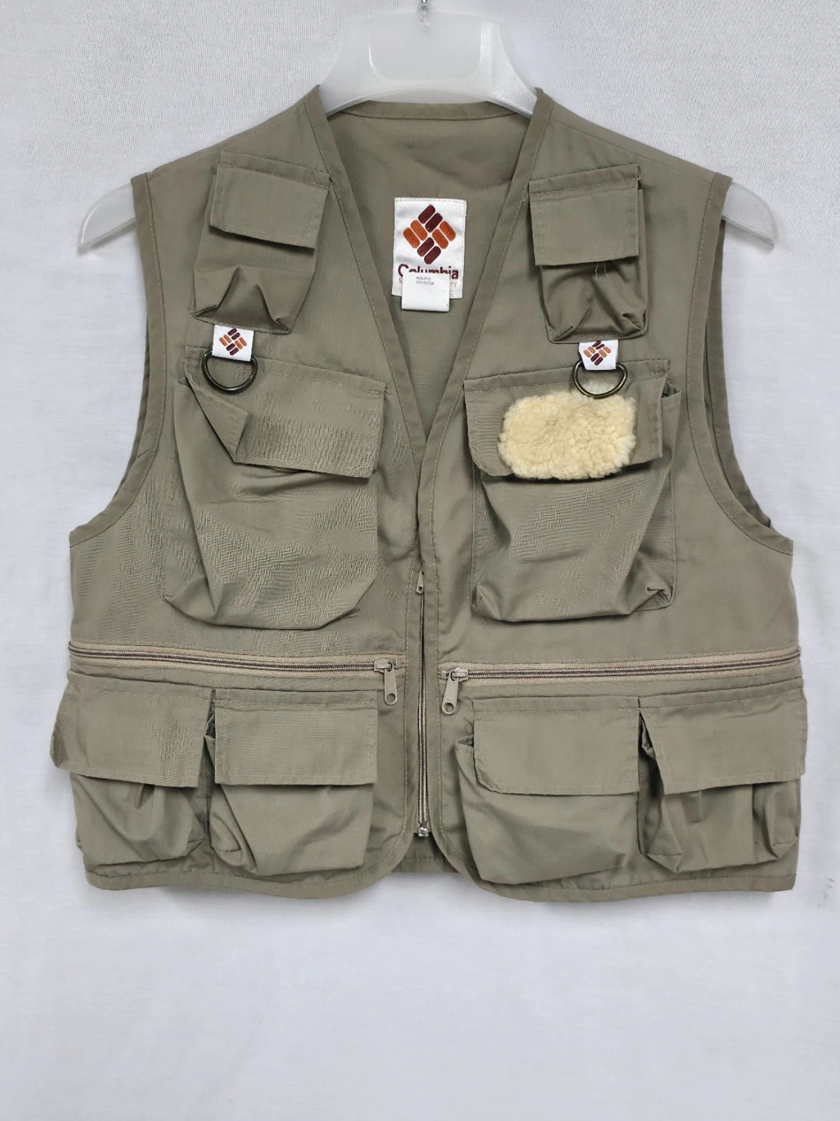 Vintage 70s 80s Columbia Sportswear Fly Fishing Zip Front Khaki Vest Sz S
Opens in a new window or t