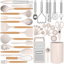 35 Silicone Cooking Utensils Set - 446 F Heat Resistant Silicone Kitchen Utensil