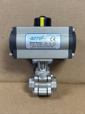 NEW SVF Flow Controls AERO2 A2S-20-10-V Pneumatic Actuator Valve 1/2  120PSI