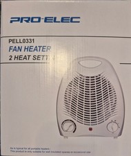 Portable Forced Air Fan 3KW Tilting Heater with Thermostat,  White