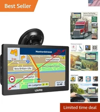 Truck GPS System - 9-Inch Display, Free Lifetime Maps for USA & Canada
