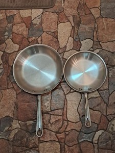 ALL-CLAD FRY PANS 10.5 AND 8.5