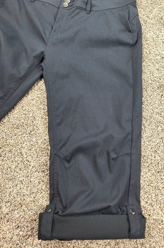 Prana Halle Pants Black Convertible Roll Up Hem Outdoor Cargo Pockets Sz 16 - Picture 4 of 10