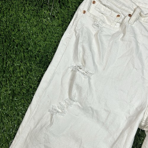 Levi's 511 W40 Distressed weiß abgeschnittene Jeansshorts für Herren Big & Tall - Bild 4 von 11