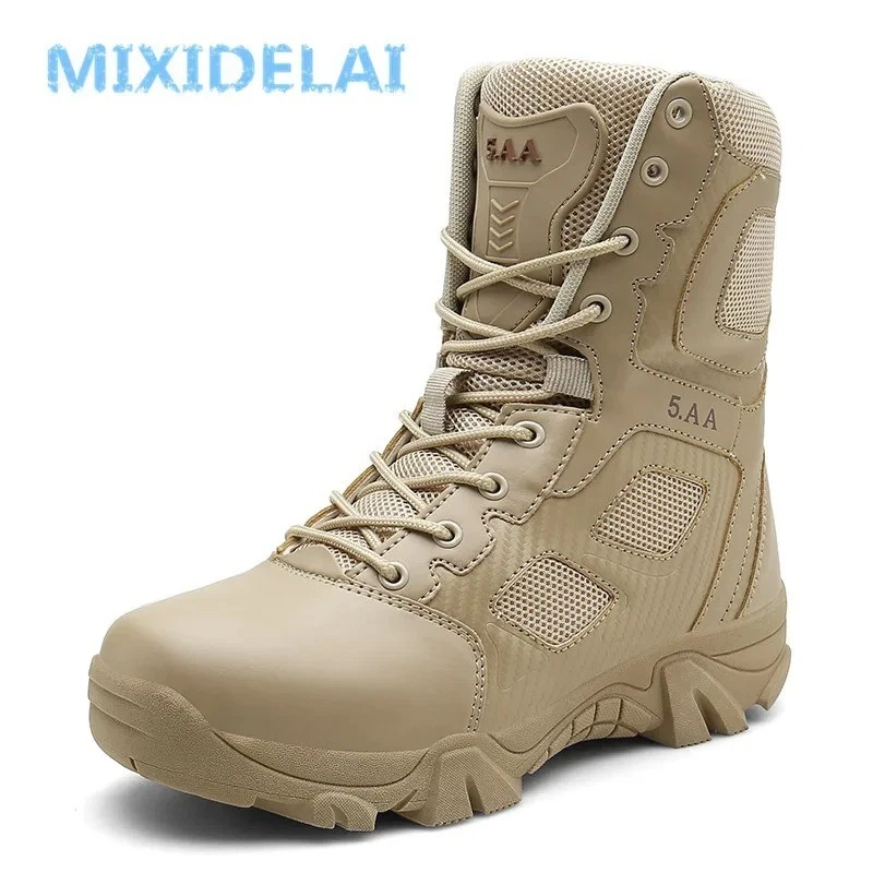 Mens Desert Tactical Combat Boots Waterproof Hiking Training Shoes Size 39-47