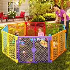 8 Panel Superyard Baby Playpen Gate Safety Indoor Outdoor Toddler Play Area New