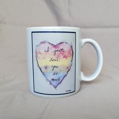 I Just Love You So Much Coffee Mug Flavia Weedn Papel Heart Japan Blue Rainbow