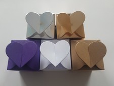 Heart Top Wedding Favour Boxes - Choose Colour - Choose QTY. Party Favours