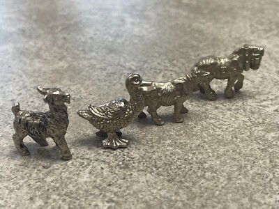 RARE VINTAGE KINDER SURPRISE FERRERO FULL SET HOME PETS 1985 METAL FIGURES