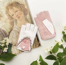 Luxury Women Leather Gloves With Chain Size 7