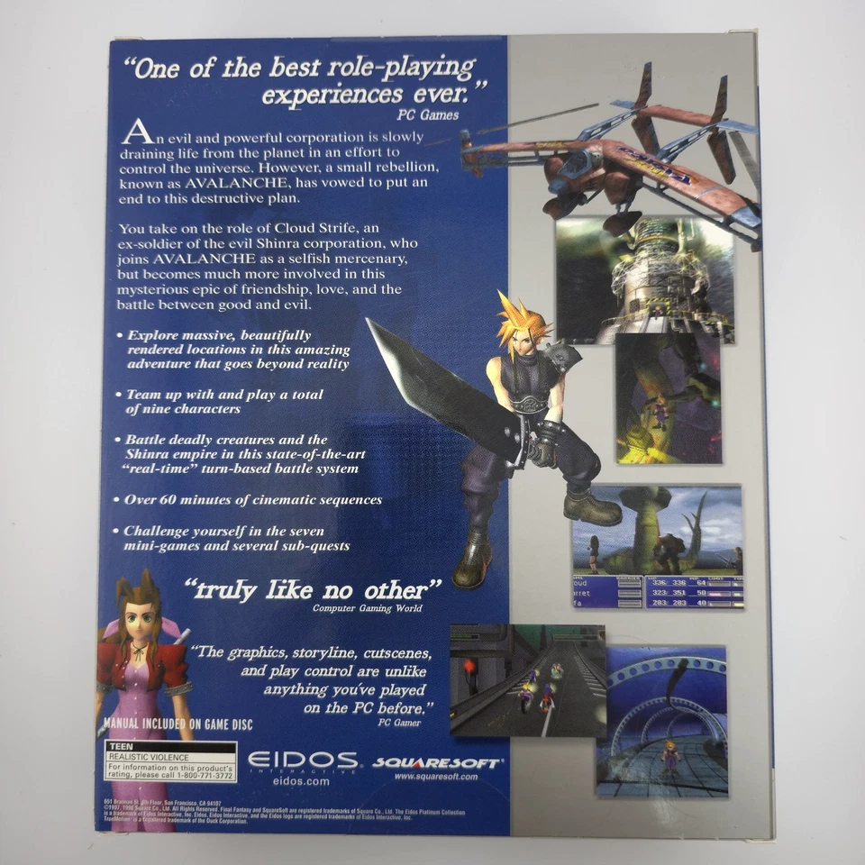 Final Fantasy VII: Eidos Platinum Collection, 1998, Big box, New & Sealed - Image 3 of 4
