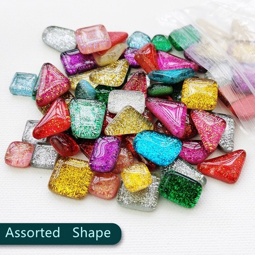 Glass Pieces Bulk DIY Home Art Ornament 400g Glitter Crystal Mosaic Tiles Shine - Bild 12 von 23