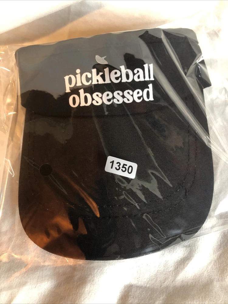 Pickleball Obsessed Tennis Visor Black One Size Fits All Hat