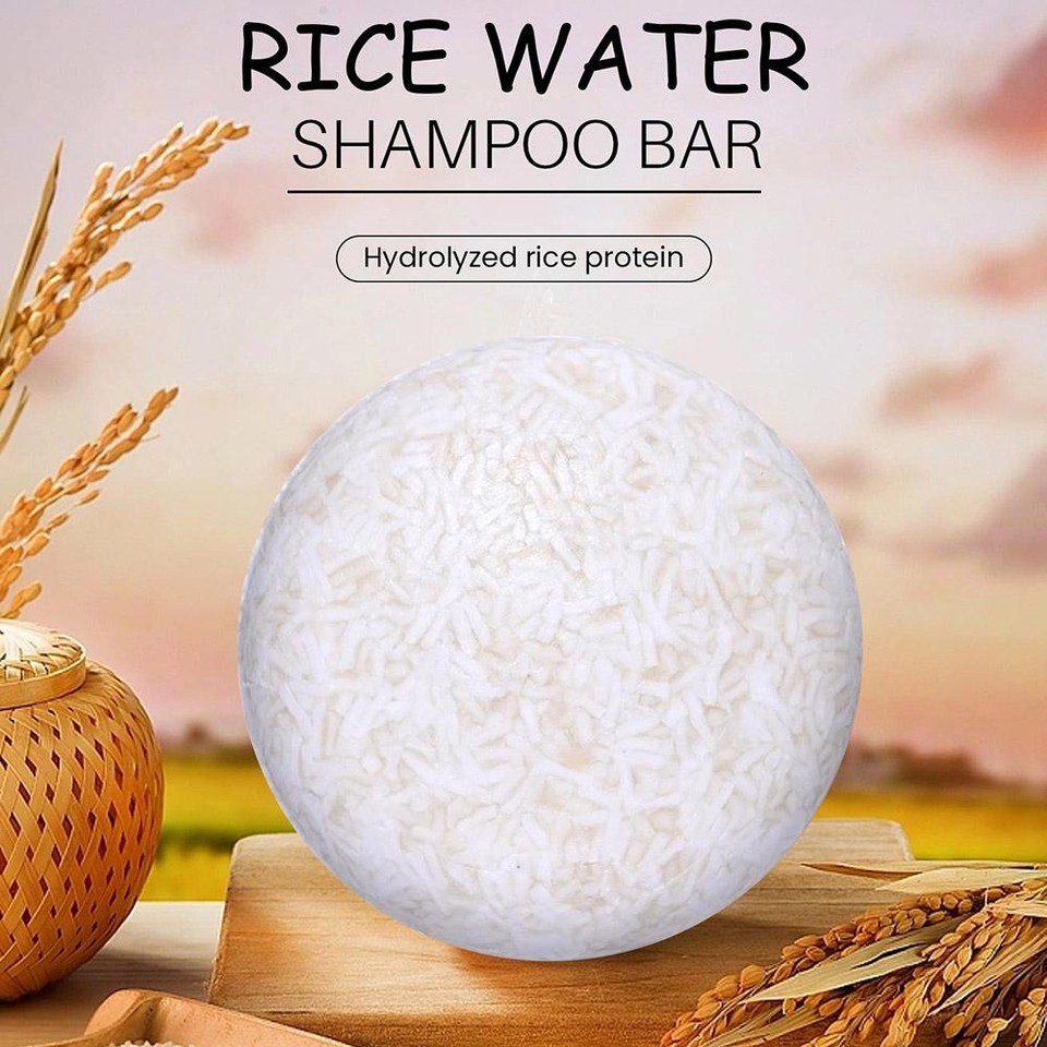 Rice Water Protein Shampoo Bar Soap Moisturizing Anti Hair Loss Hair