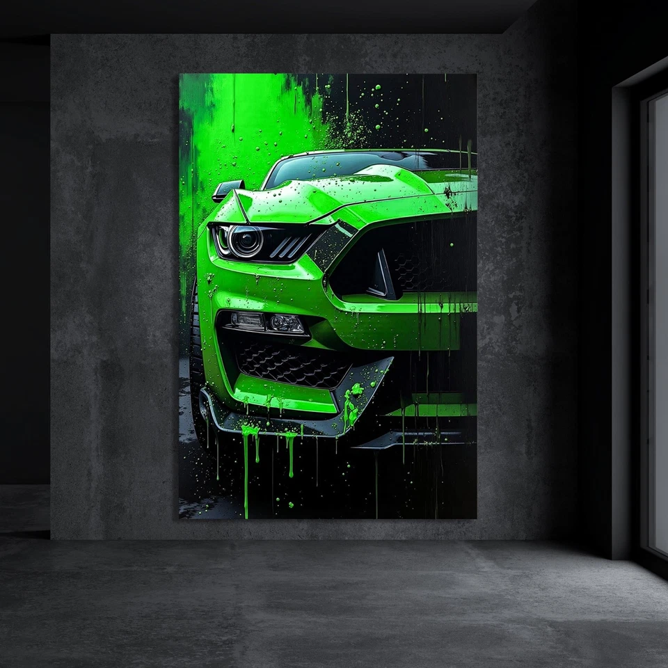 ✅ Wandbild, FORD MUSTANG - Abstrakt Auto, Acrylglas, Leinwand, Poster Bilder - Bild 2 von 4