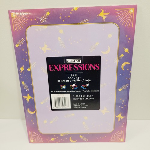 DOMTAR Celestial Stars Pegasus Pink Purple 25 Sheets Printer Photo Paper - Afbeelding 2 van 3