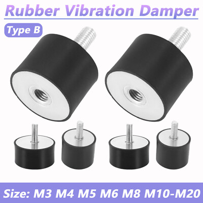 Rubber Mount Car Boat Bobbin Anti Vibration Damper M3 M4 M5 M6-M20 Cylindrical/B