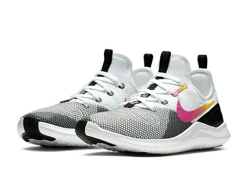 Nike Free 8 Training Shoes Black White Fuchsia 942888 008 Womens 11.5 Mens 10 | eBay