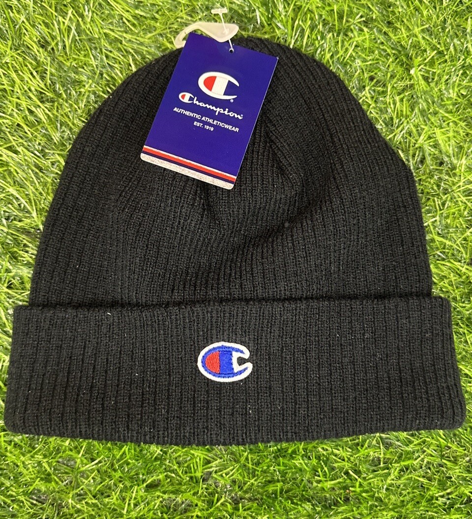 Embroidered Beanie Champion Black Beanie Hats Champion Beanie