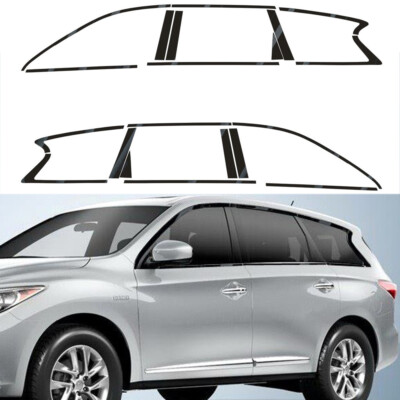 Yoking さま　CHROME Glossy Black Chrome Delete Window Trims For Infiniti JX35 QX60