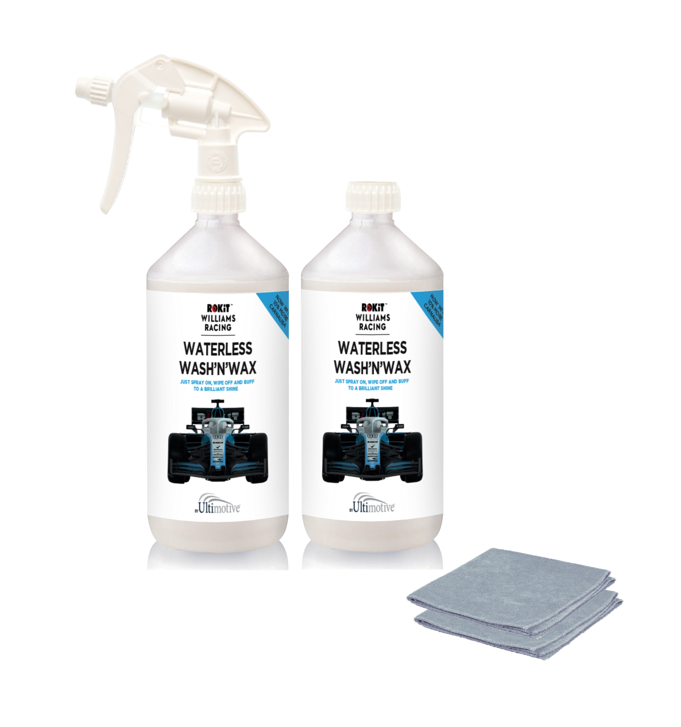 Williams Waterless Wash and Wax Car Cleaning kit 2 x 1L plus 2