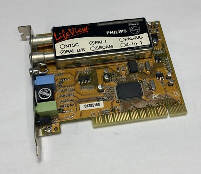LifeView PAL-I, PAL-D/K LR138 REV: H Video Image TV Capture PCI-Karte