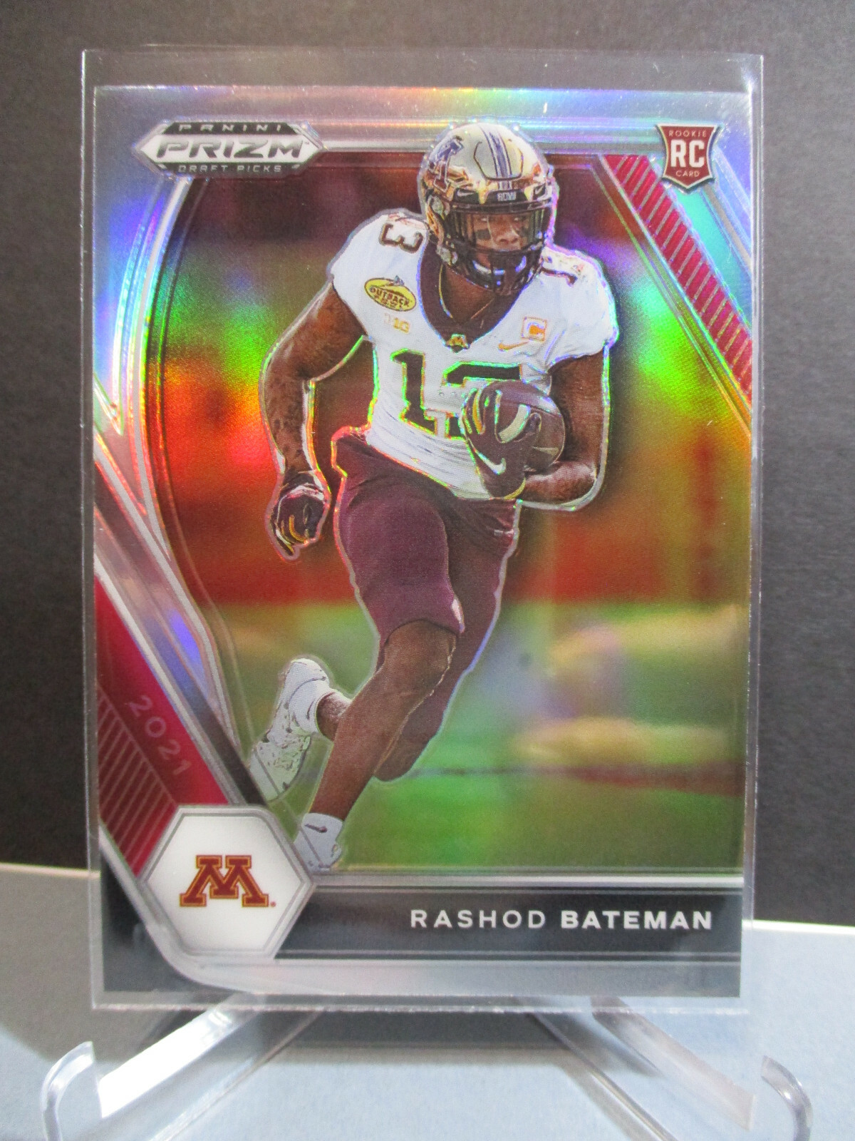2021 Prizm Draft Picks #116 Rashod Bateman Silver Prizm RC