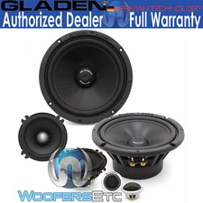 GLADEN ZERO PRO 165.3 ACTIVE 6.5" 120W RMS 3-WAY COMPONENT SPEAKERS TWEETERS NEW