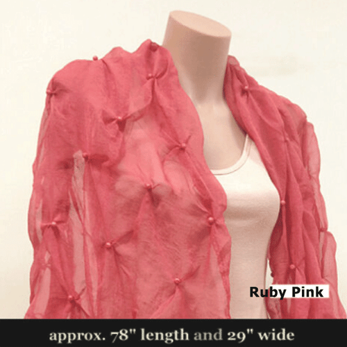 Formal Fuction Party Scarf Shawl with Pearl Deco Lace End No Fringe -From Sydney - Picture 10 of 19