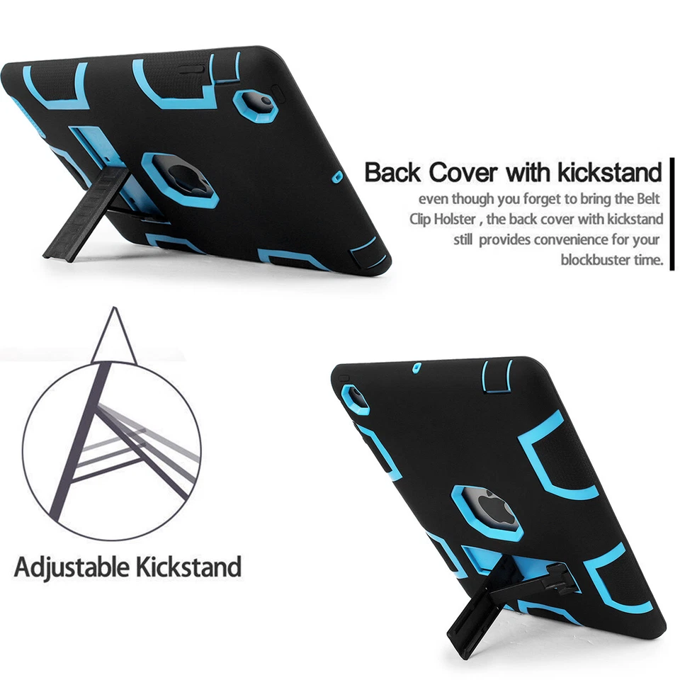 For iPad mini 5th iPad 4th 3rd 2nd Case Hybrid Shockproof Heavy Duty Stand Cover - Image 4 of 4