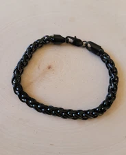 Stainless Steel Men Bracelet - High Quality Black IP Plated Light Weigh Bracelet