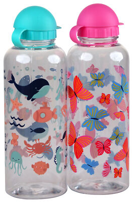 Eyfs Flasks Childs Nursery School Drinking Juice Bottle Flask - Sealife Butterfly ...