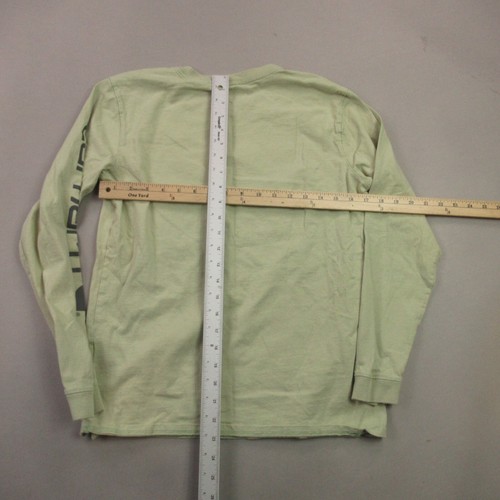 Carhartt Shirt Boys Small Long Sleeve Casual Crew Neck Lightweight Green 4/6 - Picture 6 of 10