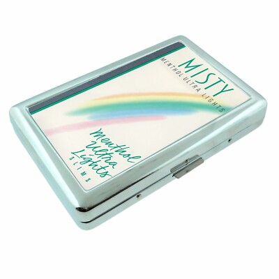 Mist 90's Silver Metal Cigarette Case RFID Protection Wallet