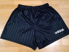 Vintage Shorts Adidas Size D6 Black Sprinter Shiny Made in United Kingdom 1990s